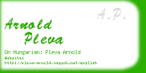 arnold pleva business card